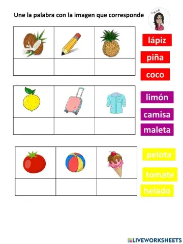 Unir palabras con imagen