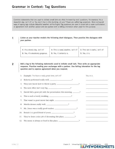 Grammar in Context: Tag Questions