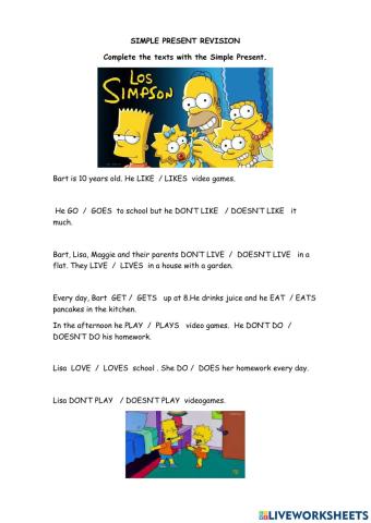 Simple Present The Simpsons
