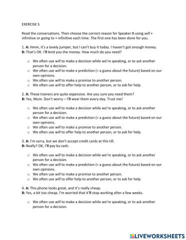 IE1, Unit 5, Vocabulary and Grammar, Exercise 5