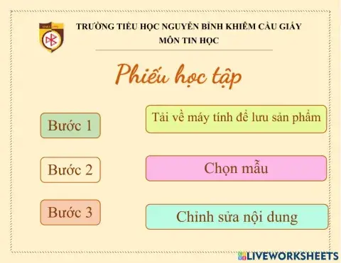 Phiếu học tập chủ đề E