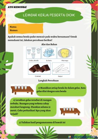 Perubahan Wujud Mencair