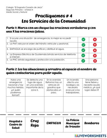 Servicios de la comunidad
