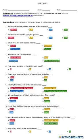 The Bible and The Two Builders