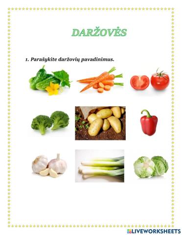 Daržovės