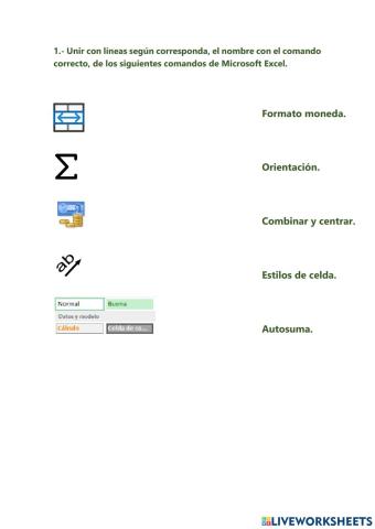 Comandos de excel