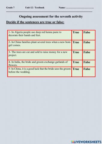 Unit 12-TextBook-G7-Activity7