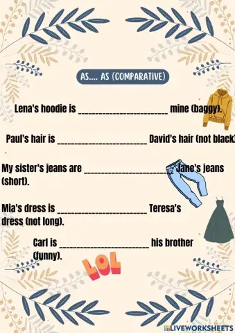 As... as (comparative)