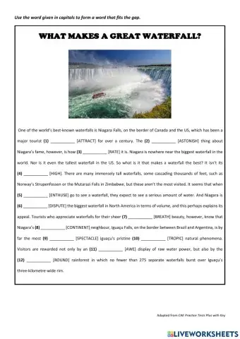 What makes a great waterfall?