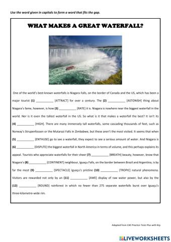 What makes a great waterfall?