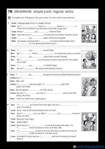 Regular Verbs - Simple Past