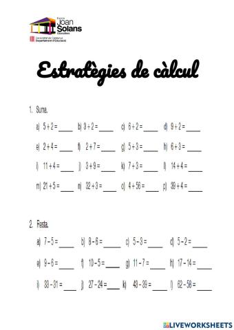 Estratègies de càlcul
