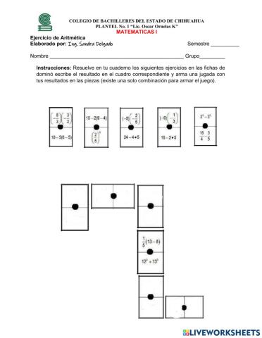DOMINO Jerarquía de operaciones
