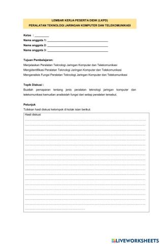 Worksheet pertemuan 1