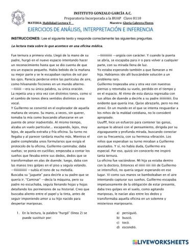 Análisis, interpretación e inferencia