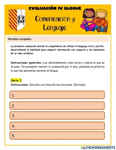 Evaluación de Lenguaje