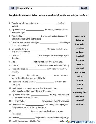 FCE Phrasal verbs part 3