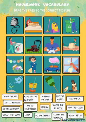 Housework vocabulary