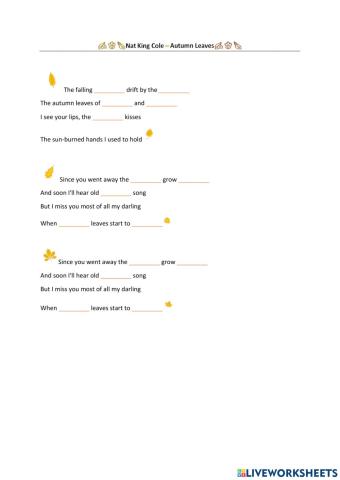 Autumn Leaves - Nat King Cole