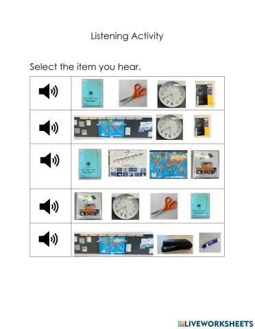 Listen to Classroom Items