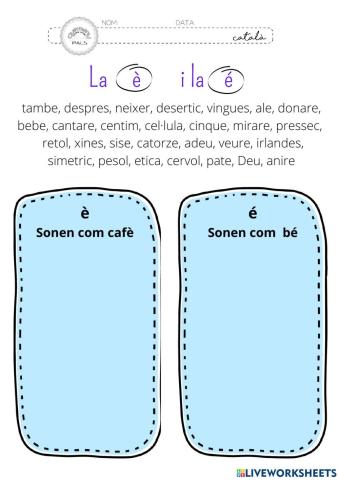 E oberta i e tancada