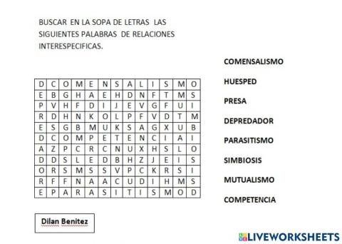 Relaciones Interespecificas