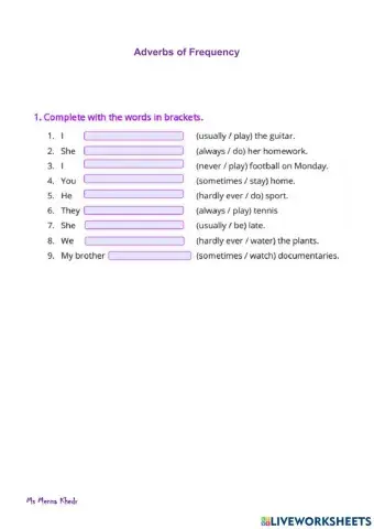 Adverbs of Frequency (Complete)