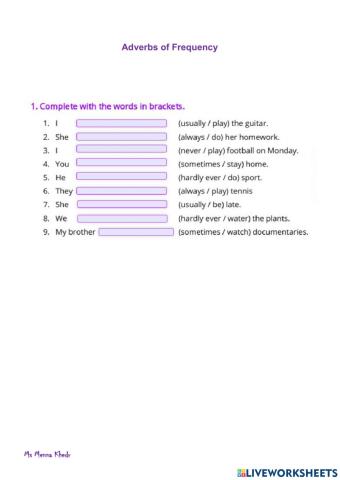 Adverbs of Frequency (Complete)