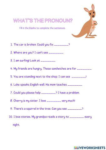 Object pronouns review