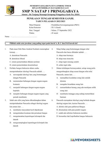 Dinamika perujudan pancasila sebagai dasar negara dan pandangan hidup bangsa