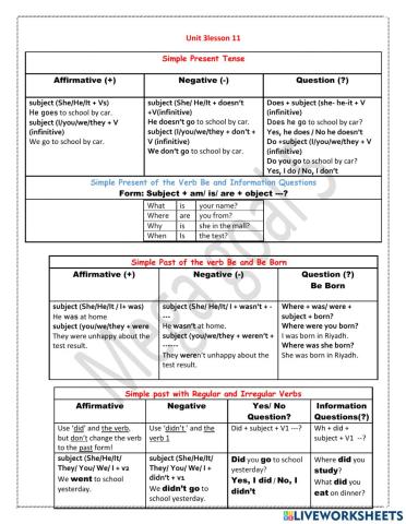 Mega goal 5 - unit 3 lesson 11