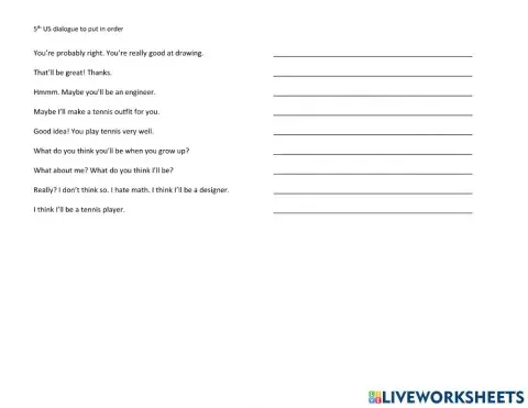 5th U5 conversation to order