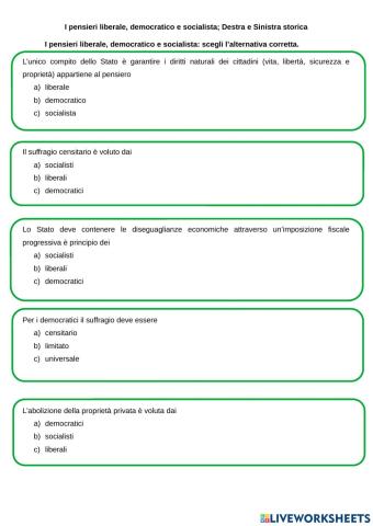 ideologie '800, Destra e Sinistra storica
