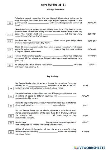 Word building 26-31
