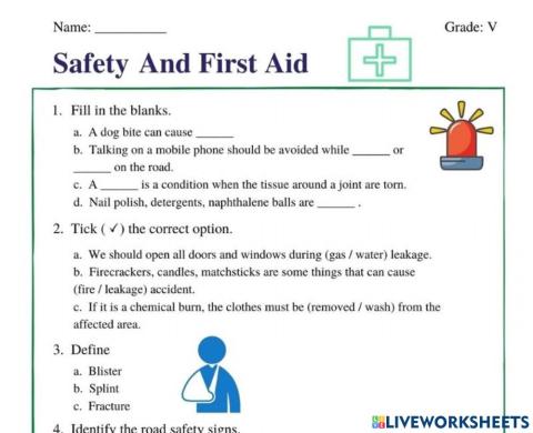 Safety and First aid