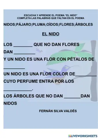 Poema El nido