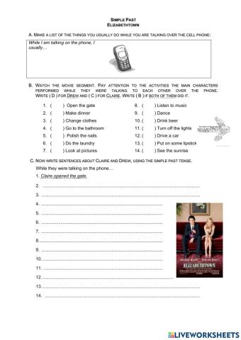 Elizabeth town - simple past