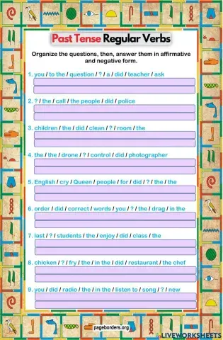 Simple Past - Regular Verbs (Quest-Aff-Neg)