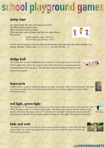 Playground games