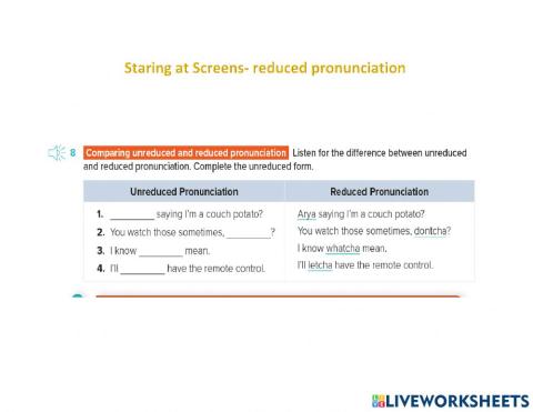 Reduced pronunciation