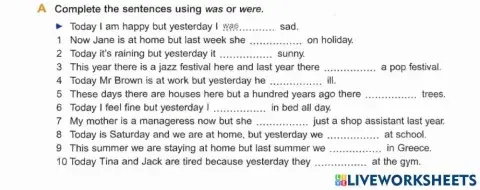 Basic Grammar-9 Past Simple of be