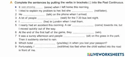 Basic Grammar-11 Past Continuous
