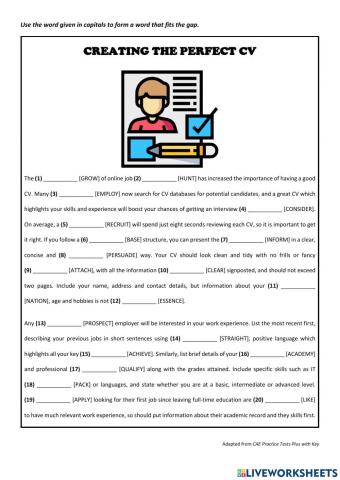 Creating the perfect CV