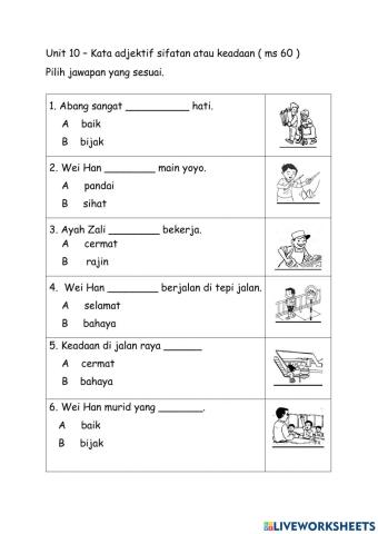 Tahun 1 Unit 10 Ms 60
