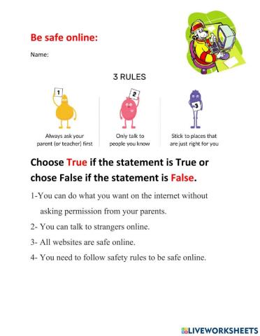 Be safe online