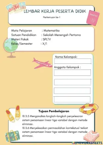 Metode Eliminasi  Rencana Aksi 2 Pertemuan 1