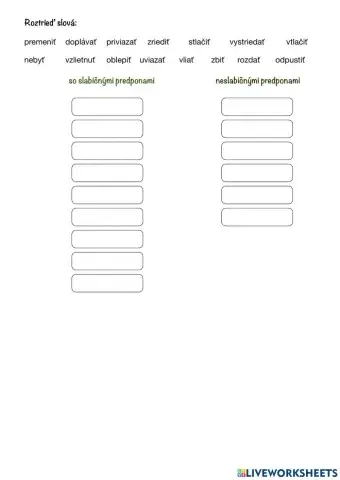 Slabičné a neslabičné predpony