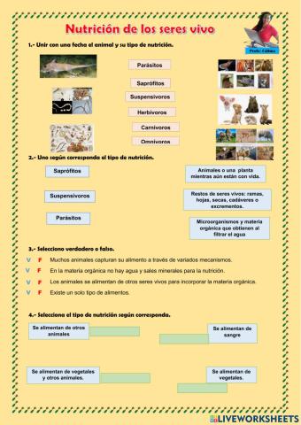Nutrición de los seres vivos