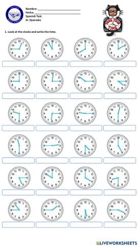 ¿Qué hora es? - Test