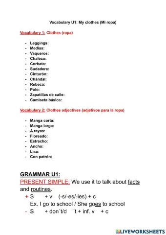 New High Five! 5 Vocabulary U1